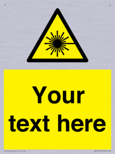 Custom Laser Hazard Sign